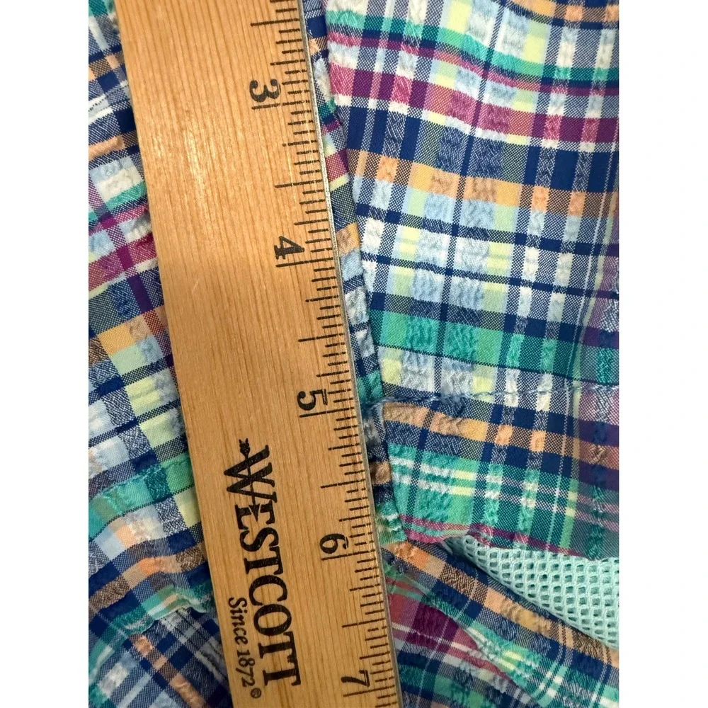 Tommy Bahama Mens XXL Plaid Seersucker Swim Trunks Board Shorts Multicolor 6in